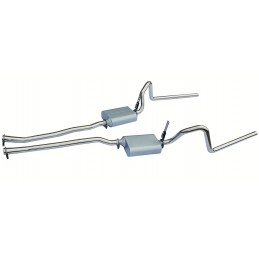 2" výfukový systém V8, hlasitý ako Flowmaster 64-70