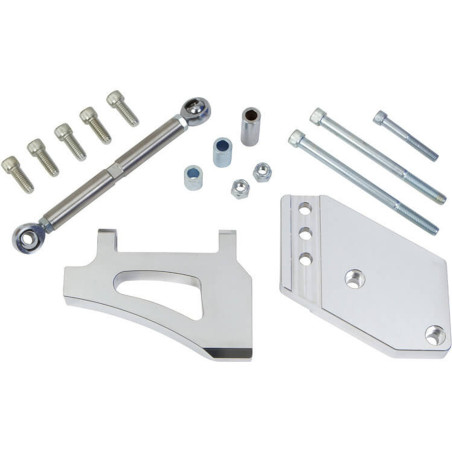 AC Compressor Bracket Silver (390, 427 & 428  FE) 68-73