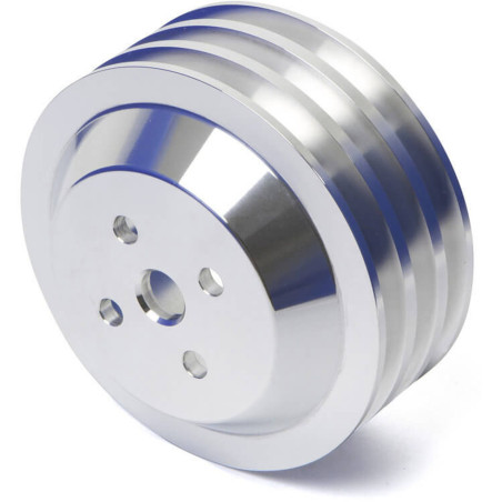 Water Pump Pulley 3V  (High Flow) Silver 390, 427, 428 68-73