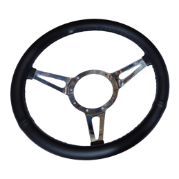 Čierny volant, koža 14 "65-73