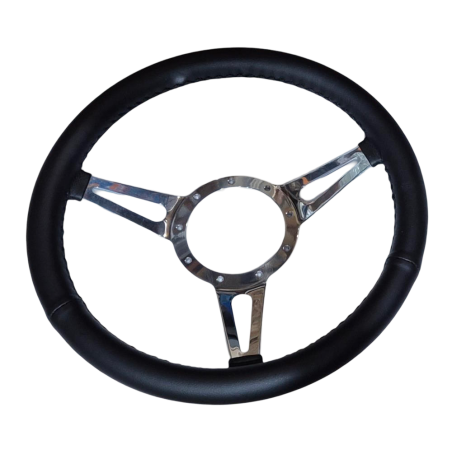 Čierny volant, koža 14 "65-73