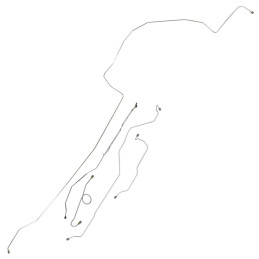 Brake Line Kit Single Exhaust Power Drum Steel (6) 64-66