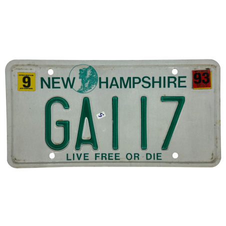 ŠPZ New Hampshire