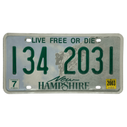 ŠPZ New Hampshire