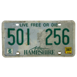 ŠPZ New Hampshire