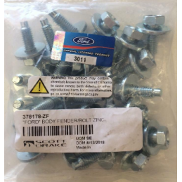 "Ford" skrutky blatníka a karosérie, 25 ks., nehrdzavejúca oceľ (1/2 kľúč)