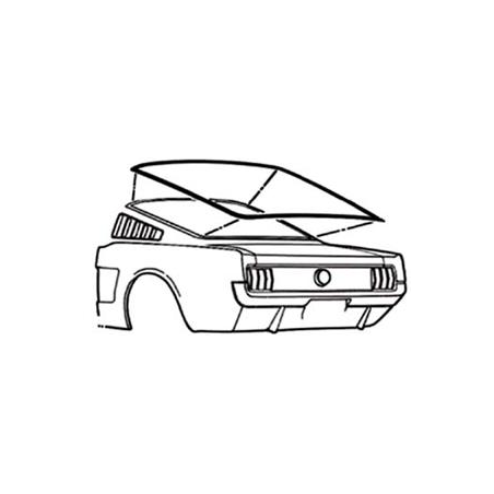 Tesnenie zadného okna, Fastback 65-66